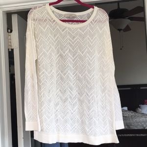 Loft Crochet White Sweater